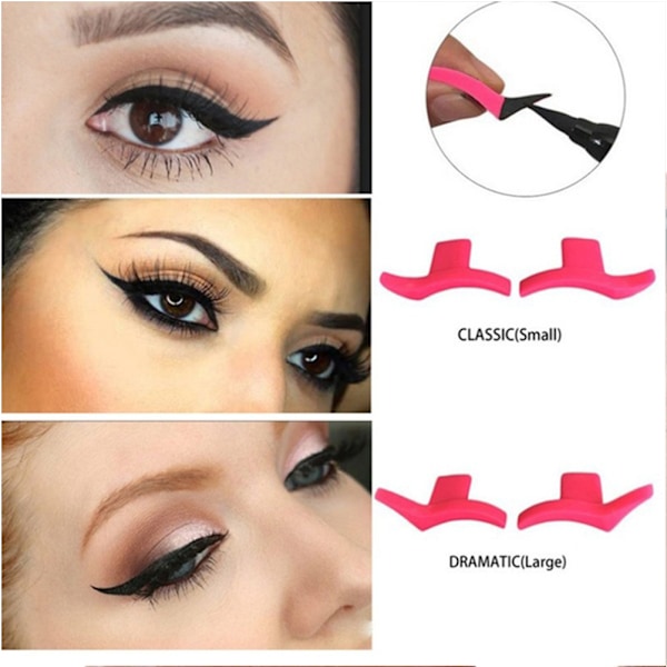 Eyeliner-mallar Stencilmodeller Professionell Makeup Ny Wing Style Cat Eye Wing Eyeliner Stamps