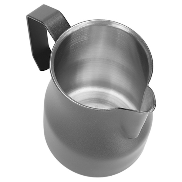 Melkeskummerkanne i rustfritt stål 304, 350 ml, svart