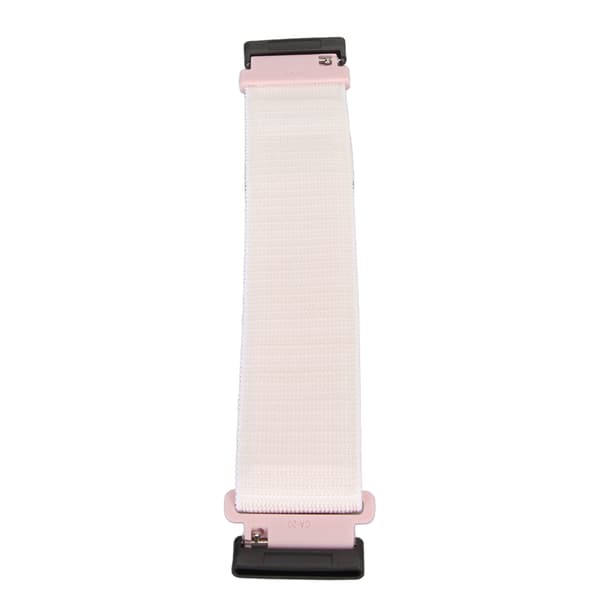 Elastisk vevd nylon smartklokkebånd erstatningstilbehør som passer til Fitbit Versa 4 3 Sense 2 Hvit og Rosa