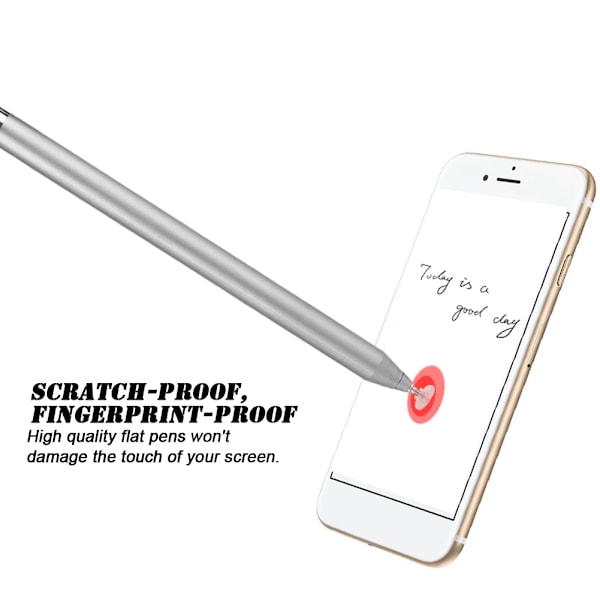 Kapacitiv skærm Touch Pen Stylus til Android/iOS/Windows/ipadpenil mobiltelefon tablet (grå)