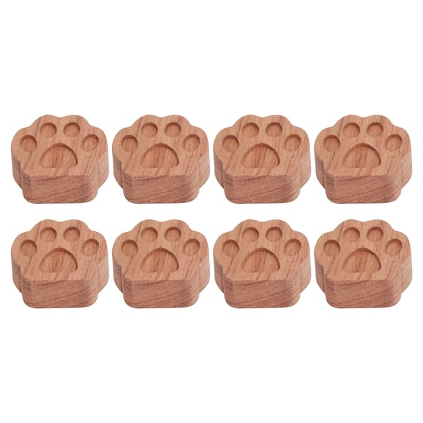 8 stk. æterisk olie bil diffuser kattepoteform enkel kompakt palisandermateriale naturlig stil aroma diffuser