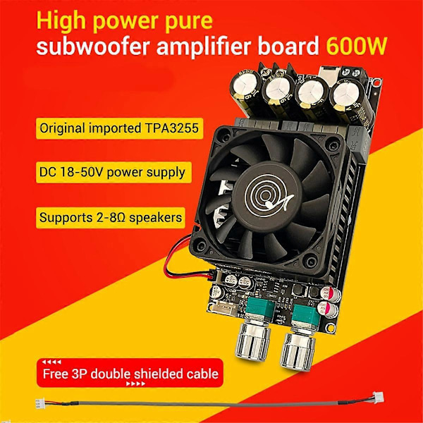 -6001 Digital Effektforstærker Board 2.1 Kanal 600W Subwoofer A