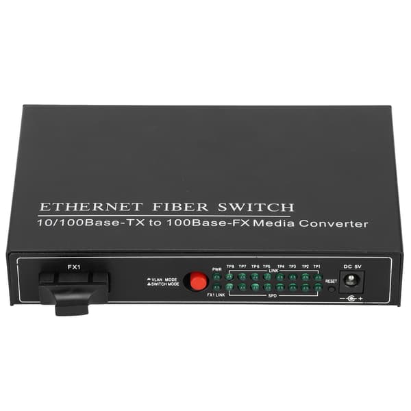 Ethernet Fiber Switch TBC‑MC3418ED20 Plug Play Stabil Robust Aluminiumlegering Computer Netværksswitche 100‑240VAU Stik