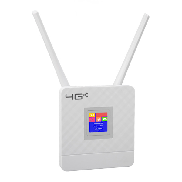 4G LTE trådlös router Cat4 300 Mbps trådlös mobil WiFi hotspot router med SIM-kortplats och 2 antenner 100‑240V EU-kontakt