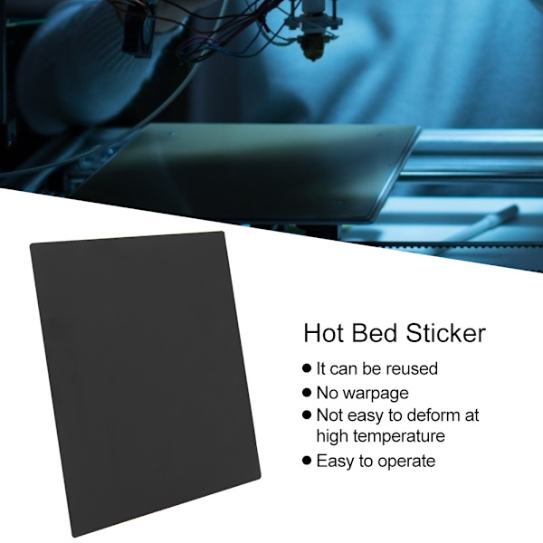 235x235 mm svart skrivare Hot Bed Yta Plattformsdekal Tillbehör Passar för Ender-2 Ender-3