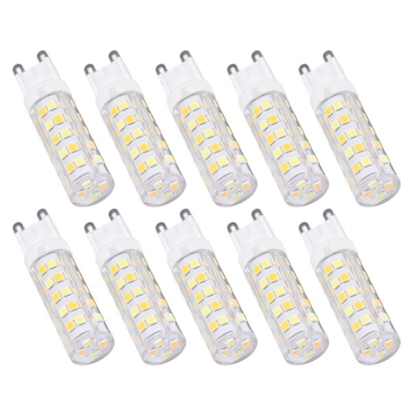 10 stk. G9 220V LED-pære, dæmpbar keramisk LED-pære, erstatter halogenpære til lysekrone G9 7W 64LED