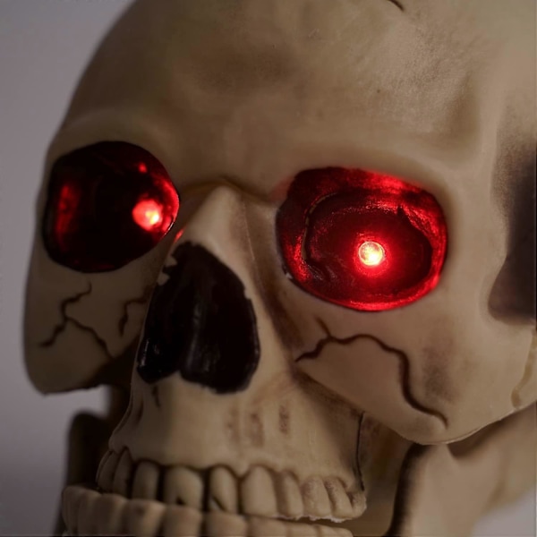 Halloween Kranie og Arme Sæt med Lynende Øjne, Skræmmende Halloween Skelet Udendørs Dekoration Festpynt