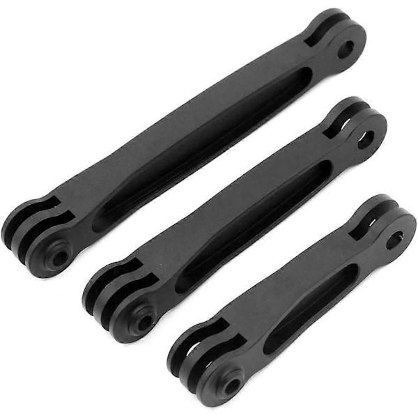 3-i-1 Förlängningsarm med Vridfunktion i Aluminiumlegering - Justerbart Monopodfäste för GoPro Hero 4 5 6 7 8 9 Black Silver Session, AKASO/Campark/YI och Andra Kameror