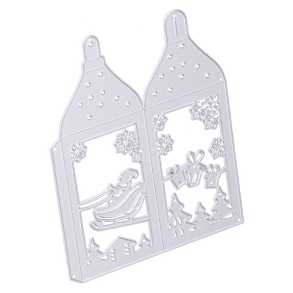 Karbonstål juleformer Innovative metallstempel for DIY preging kort gaveeske Julenissen