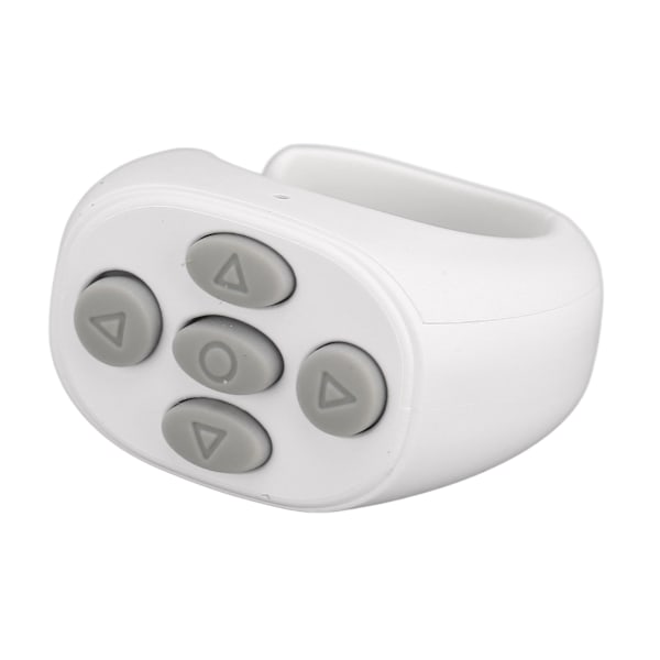 Bluetooth Fjärrkontroll Multi Function Ring Design Trådlös telefon Selfie Shutter for Home White