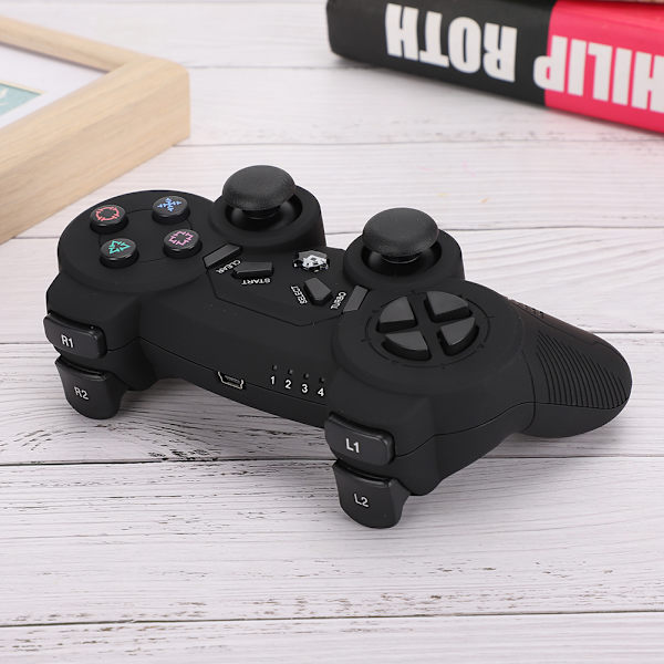 Trådløs Bluetooth-gamepad i plast med dobbelt vibration og kropsfølsomhed til PS3