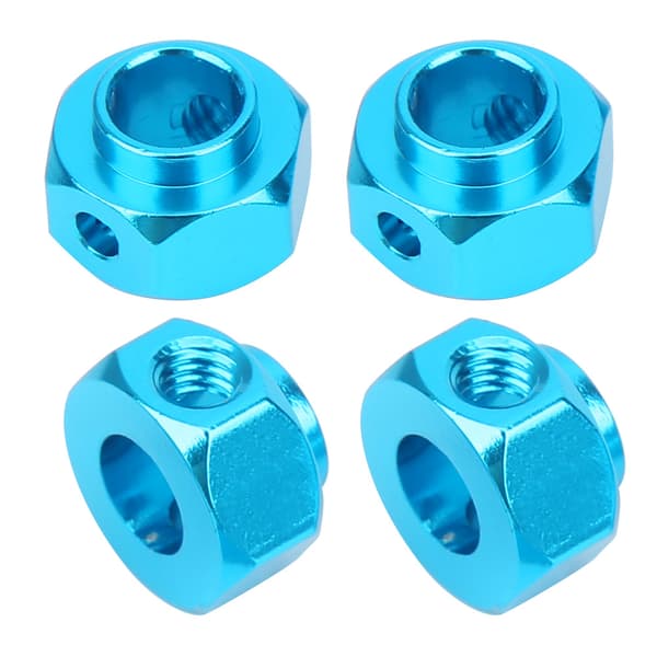 Aluminium Alloy Hex Hub Udvidelsesforbindelsestilbehør til Traxxas/TRX4 1/10 RC Modelbil Blå