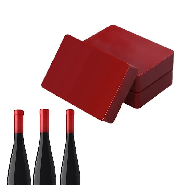 Flaskeforseglingsvoksblokke - Robust og alsidig flaskevoks til vin, 4 voksstykker 0,2 kg med PTFE-tape, Rød-B10