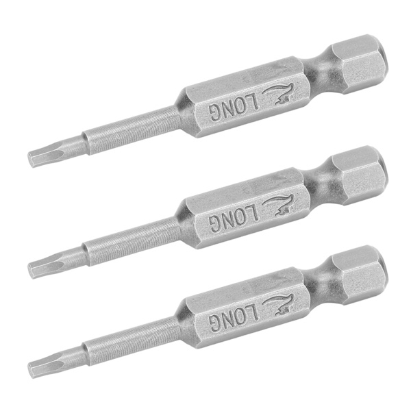 10 st Elektriska skruvmejselbitar Insexhylsa Magnetisk härdade reservdelar 2 mm