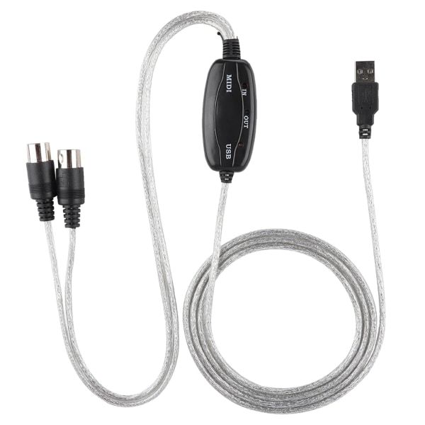 MIDI til USB-kabelkonverter MIDI-interfaceadapter Kabel Keyboard Musikredigeringslinje
