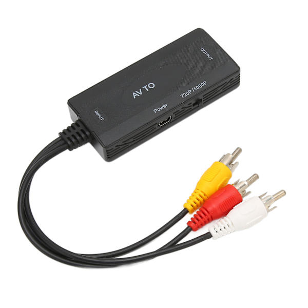 HD Video Converter Box RCA og AV og Composite til HD Multimedia Interface Video Lydkonverteringsadapter