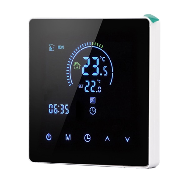 3A Smart Termostat Intelligent Touch Fargeskjerm LCD Display Termostat Vannvarmer Kjele for Hjemmekontor Kjøpesenter Butikk Hvit WiFi-modell