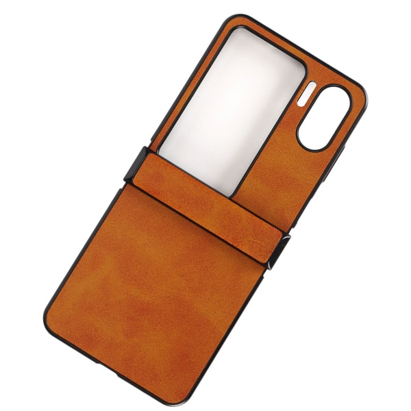 Case till Oppo Find N2 Flip syntetiskt läder Ultratunnt stötsäkert cover till Oppo Find N2 Flip Brown