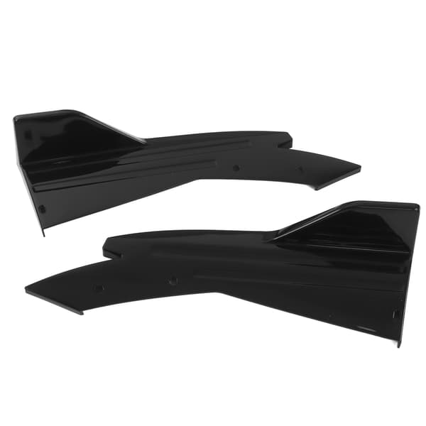 2 stk. Bil Bagkofanger Canard Læbe Sideskørt Splitter Spoiler Blank Sort Universal