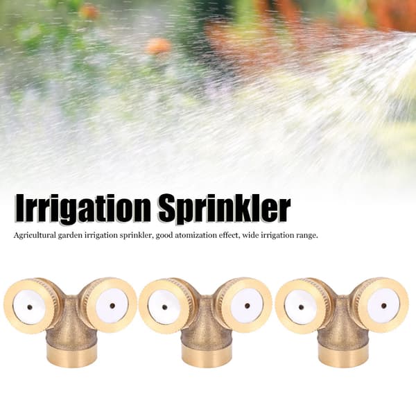 Trädgårdsbevattningssprinkler - 3 st Kopparmunstycke för dimspridning