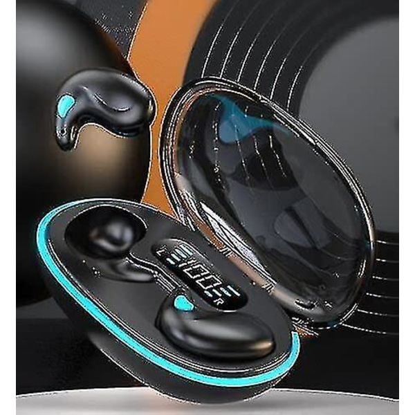 Usynlige Trådløse Sleep Headphones Ipx5 Vandtætte Trådløse Ørepropper Med Opladningsetui Bluetooth 5.3 Støjreducerende-B6 Sort