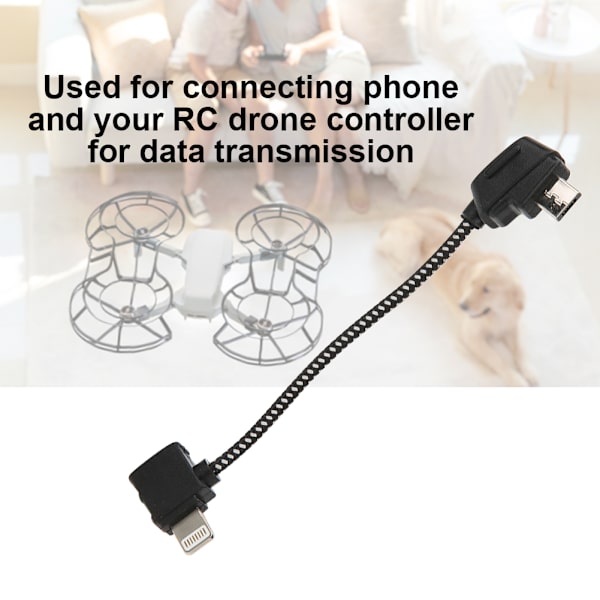 93 mm datakabel telefon till kontrollerkabel RC drönare tillbehör för IOS passar för DJI Mavic för IOS