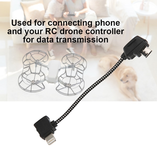 93mm datakabel for telefon til kontrollerkabel RC dronetilbehør for IOS passer til DJI Mavicfor IOS