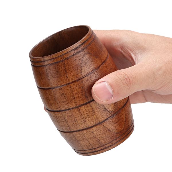 Hushållsnaturlig klassisk trävattenkopp ölkaffemjölktekopp