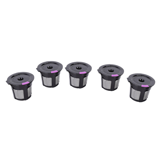 5 st Refyllbara Kaffe Kapsel Koppar med Sked Passar för Keurig 2.0 KCUP Kaffemaskin
