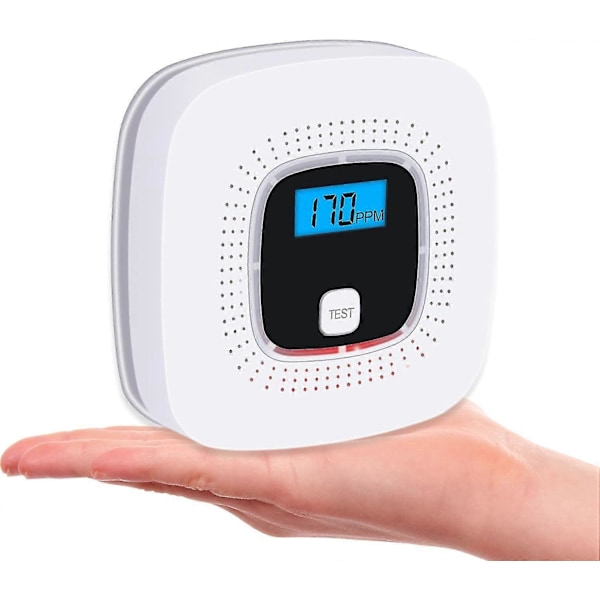 Kolmonoxidvarnare Alarm Utbytbart Batteridriven, CO-larmdetektor med Digital Display -CHSZ