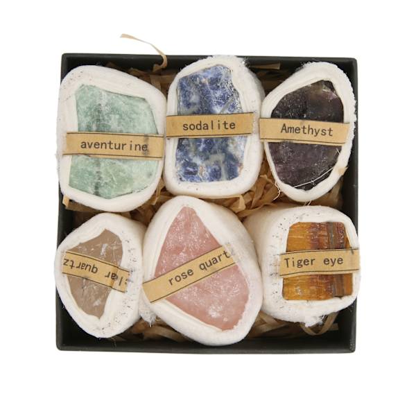 6 stk Chakra Stones Fargerike Portable Søt Health Care Healing Chakra Energy Stones