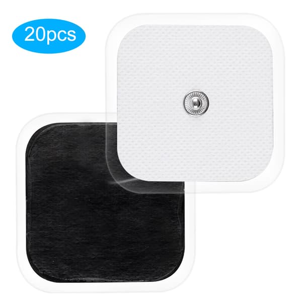 20 stk 5x5 cm fysioterapi elektrodepute massasje klistrende elektrodepatcher celleplater