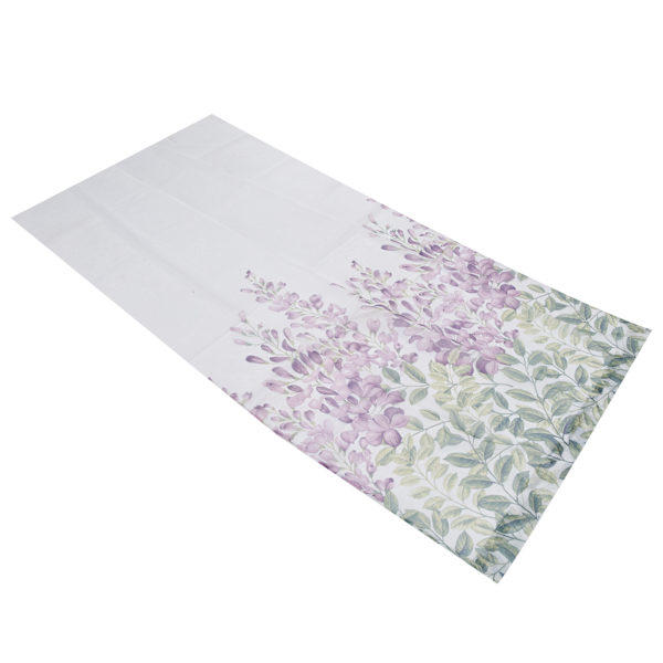 Gardin Wisteria Blommönster Gaze Gardiner Broderade fönsterskärm för sovrum och vardagsrum