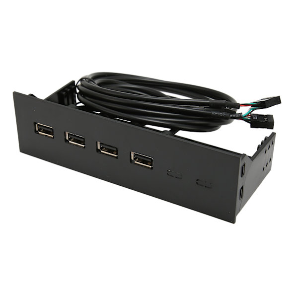5.25 Tommer USB2.0 Hub Frontpanel Multifunktionelt 4 Porte 19pin Optisk Drev Frontpanel til 5.25 Tommer PC Computer Kabinet