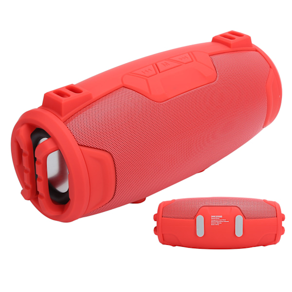 Bluetooth-kaiutin, subwoofer, stereokaiutin, ulkoilmakaiutin, USB, mikrofoni, punainen