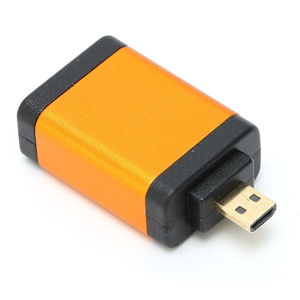 Micro HD Multimedia Interface hane till HD Multimedia Interface hona Adapter 4kx2k Guldpläterad Orange