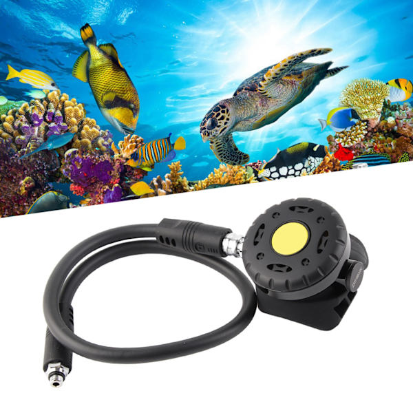 2nd Steg Regulator Andningsventilhuvuden Medium Pressure Tube Portabel dykutrustning Svart