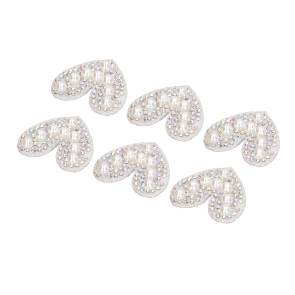 40 stk rhinestone hjertelapper DIY håndverk Vakre sy på lapper for reparasjon av klær Dekorer
