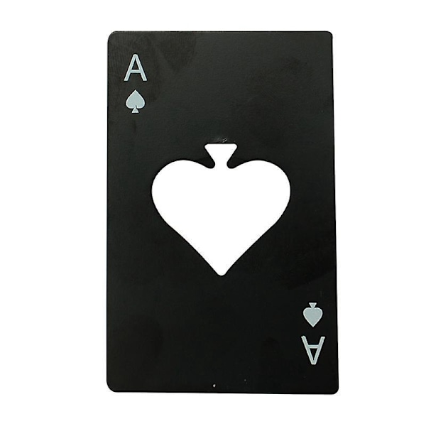 Airoads Ess av Spader Flasköppnare - Rostfritt Stål Kreditkortsstorlek Poker Korköppnare (6-pack Svart & Silver)