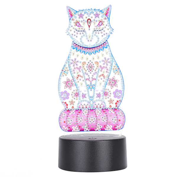 LED Diamantmaleri Nattlys Akryl Fargeendring Berøring USB 3D Gaver DIY Hjemmedekorasjon