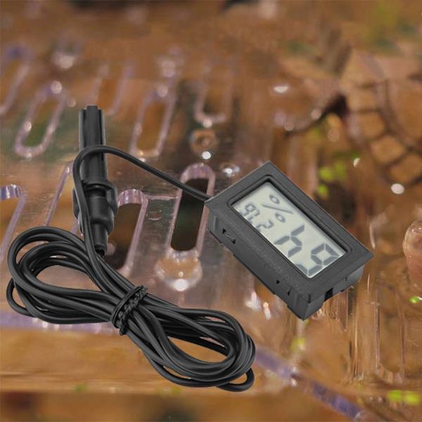 Mini LCD termometer Hygrometer med extern sond