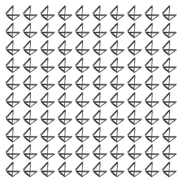 100 stk trekantede papirclips Holdbar metal rustfast trekantet design Søde papirclips til memodokumenter papirer