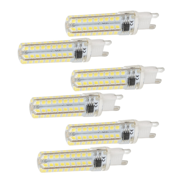 6 stk. G9 LED-pærer 450lm dæmpbare 72LEDs G9 lyserstatningspærer til boligbelysning 5W 100-120V