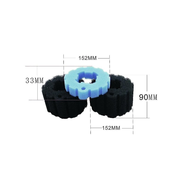 Til BioPress 4000 / PondoPress 5000 Filter Skum Medie Grov Fin Dam Fisk-B7