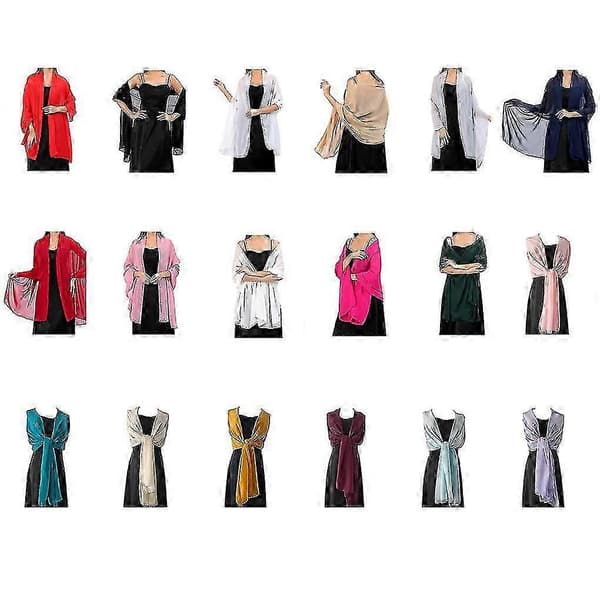 Chiffon Shawl Wrap for Wedding & Party Bridal Accessories Lightweight Decorative Scarf Cape Ginger