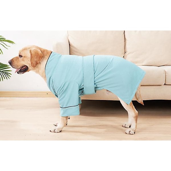 Hundbadrock Pyjamas Husdjur Spa Torkrock Sovkläder för Liten Mellanstor Hund L