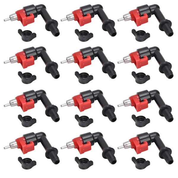 12Set G1/8 Hanegänga Kyckling Vattenkopp Automatisk Omkopplingsbar Kyckling Vattenmatare med Fjäder 7 Forma Vattenautomat
