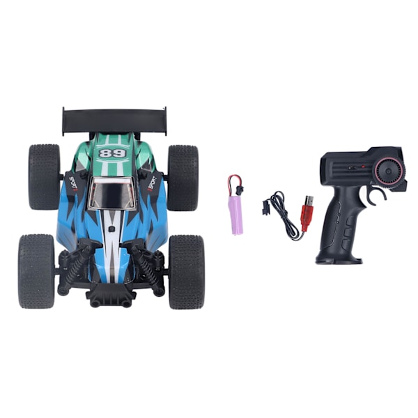 RC Racingbil 1:20 Uppladdningsbar 4-hjulsdrift Hög Hastighet Fjärrkontroll Bil Leksak Födelsedagspresent för Barn Blå