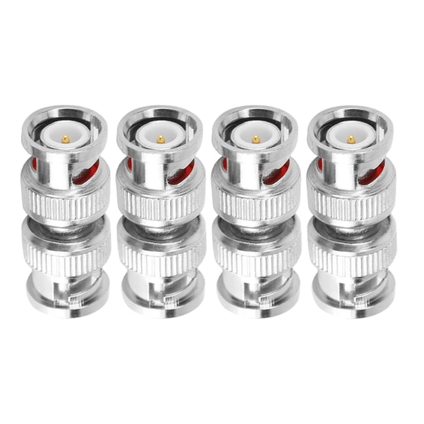 4 stk BNC han til han coax kobling videostik adapter RF konverter