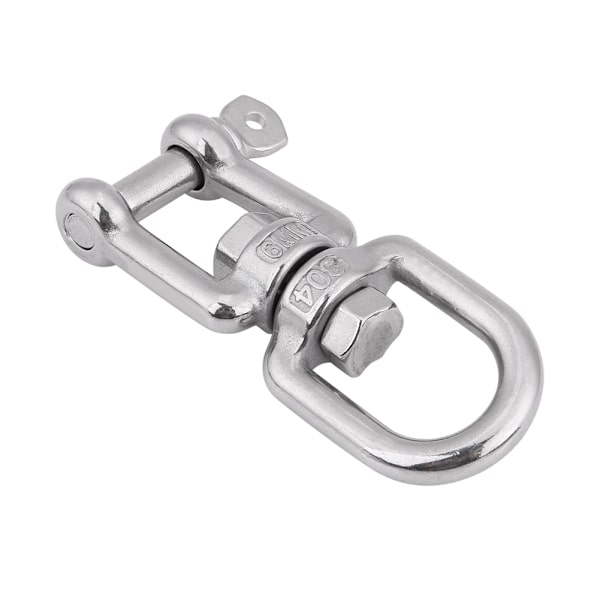 Heavy Duty 304 Rustfritt Stål Svingbar Ring Snap Rullende Sjakkel Enhet (6mm)